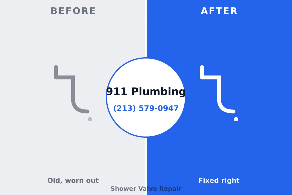 Before and after: plumbing repair Brentwood, MD